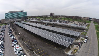 अच्छी कीमत High Strength Carport Solar Systems Galvanized Steel Frame Aluminum Rails ऑनलाइन