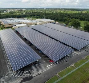 अच्छी कीमत Double Row Solar Car Parking SS304 Carport Solar Mounting Structure Waterproof Adjustable Metal PV Panel Support System ऑनलाइन