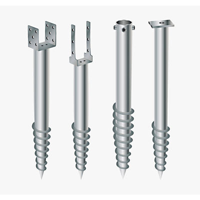 अच्छी कीमत Solar Mounting System Foundation Anti - Corrosion Ground Screw Piles 1800L*76Dmm Hot Dipped Galvanized Spiral Shape ऑनलाइन