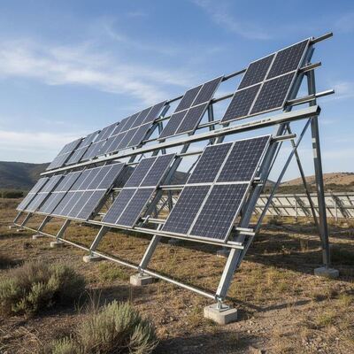 अच्छी कीमत लैंडस्केप या पोर्ट्रेट मॉड्यूल ओरिएंटेशन सौर पैनल ग्राउंड माउंटिंग सिस्टम ग्राउंड क्लीयरेंस के साथ 1.2 मीटर तक और ऊंचाई क्लीयरेंस 8 से 15 फीट तक ऑनलाइन