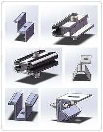 अच्छी कीमत Thin Film Frameless Solar Panel Clamps Semi Flexible Mounting Brackets Anodized Surface ऑनलाइन