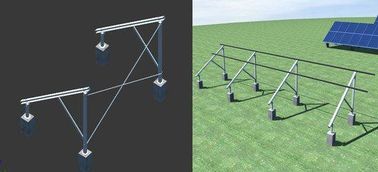 अच्छी कीमत Concrete Base Solar Panel Ground Mounting Systems Double Pole Type ऑनलाइन