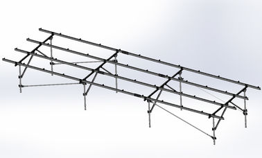 अच्छी कीमत Steel Solar Panel Ground Mounting Systems Bracket Photovoltaic 1.4KN/m2 Max Snow Load ऑनलाइन