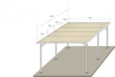 अच्छी कीमत PV Garage Canopy Solar Carport Structures , Anodized Galvanized Racks Solar Parking Lot ऑनलाइन