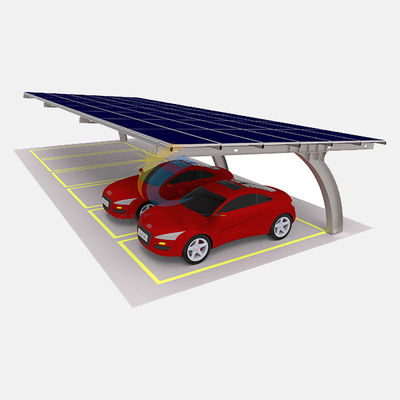 अच्छी कीमत On/Off Grid Outdoor Carport Solar Systems Waterproof Photovoltaic Panel High Stability Galvanized Solar Car Parking Rack ऑनलाइन