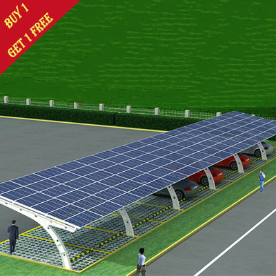 अच्छी कीमत 60kw Carport Solar Systems For Car Port Parking Frameless Panel PV Ground Mounting Solar Car Parking Shed ऑनलाइन