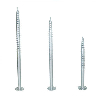 अच्छी कीमत Ground Silver Screw Piles Q235 Galvanized Steel 76MM Helical Earth for Solar Ground Mounting Systems ऑनलाइन