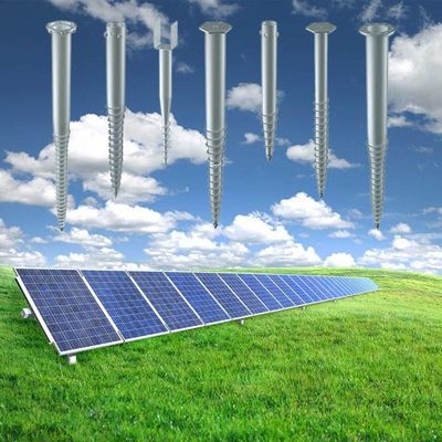 अच्छी कीमत 500~2500 Mm Length 76*1600/2000/2500 Ground Screw Piles PV Mounting Brackets Solar Panel Mounting System ऑनलाइन